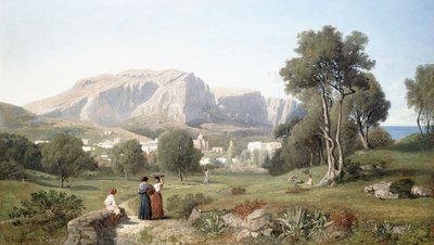 Taking in the View on the Island of Capri in the Gulf of Naples by Henri Joseph Harpignies