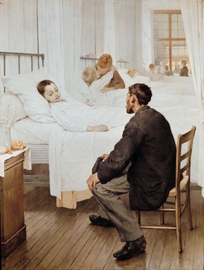 Visiting Day at the Hospital, 1889 by Henri Jules Jean Geoffroy
