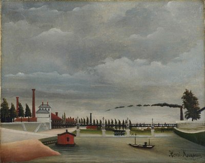 View of the Footbridge at Passy by Henri Julien Félix Rousseau