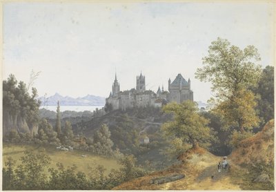 View of Lausanne, with a View of the Castle and the Cathedral by Henri Knip