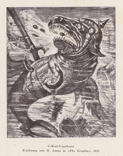 Submarine Monster by Henri Lanos