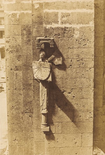 Angel Holding a Sundial, at the Church of Chartres by Henri Le Secq