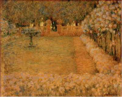 The White Garden at Twilight in Gerberoy by Henri Le Sidaner