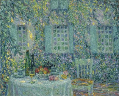 The Table. The Sun on the Leaves, Gerberoy by Henri Le Sidaner