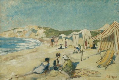 The Beach at Pointe St Gildas by Henri Lebasque
