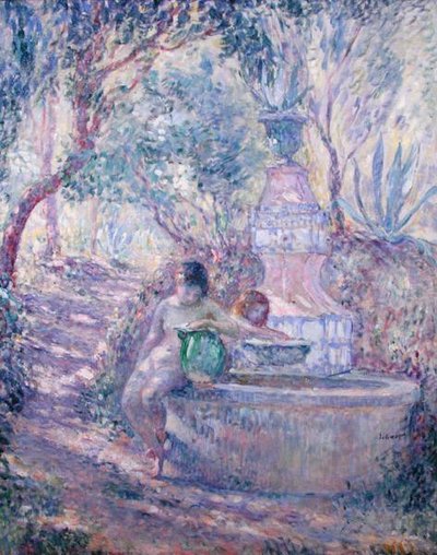 The Fountain at St.Tropez by Henri Lebasque