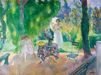 Two Women in a Garden in Summer by Henri Lebasque