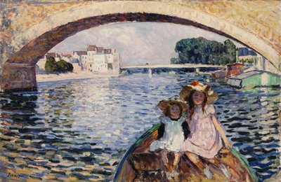 Young Girls on a Barge by Henri Lebasque