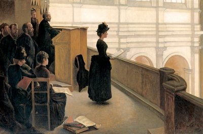 The Rehearsal in the Choir Loft by Henri Lerolle