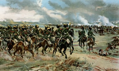 The 20th Chasseurs at Wagram by Henri Louis Dupray