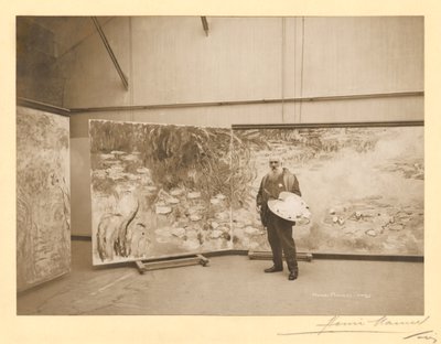 Claude Monet in Front of His Paintings 