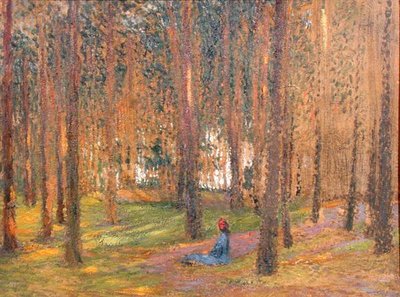 A Walker Sitting in the Woods, c.1890 by Henri Martin