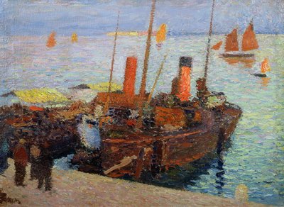 Boats in the Bay of St. Malo, c.1910 by Henri Martin