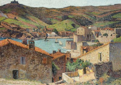 The Village of Collioure with a View of the Port by Henri Martin