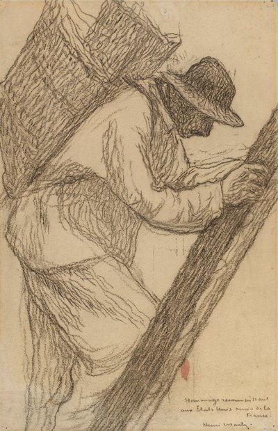 Workman on a Ladder by Henri Martin