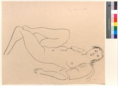 Nude Woman Lying, Legs Bent by Henri Matisse