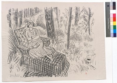 Young Girl on a Chaise-Longue in a Grove by Henri Matisse
