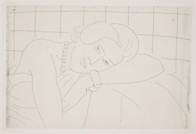 Woman Resting Her Head on Her Arm. Half-Figure by Henri Matisse