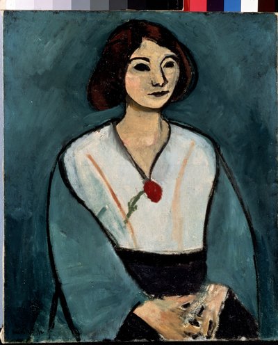 Lady in Green (Woman with a Red Carnation) by Henri Matisse