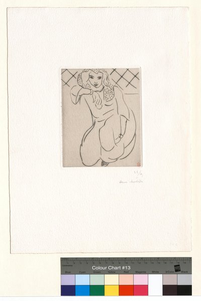 Crouching Oriental Woman, Veil on Her Head by Henri Matisse