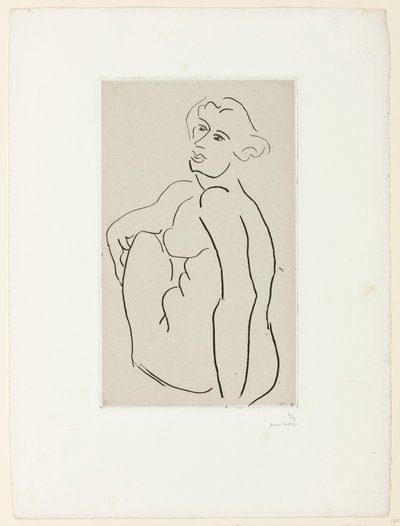 Seated Nude Woman, Three-Quarter View by Henri Matisse