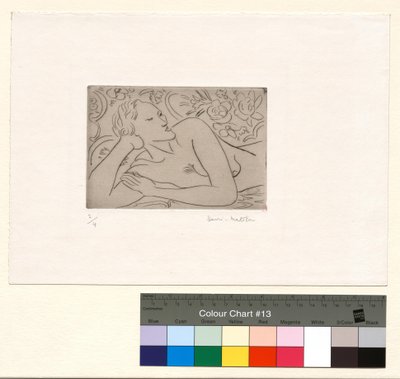 Torso, Floral Background by Henri Matisse
