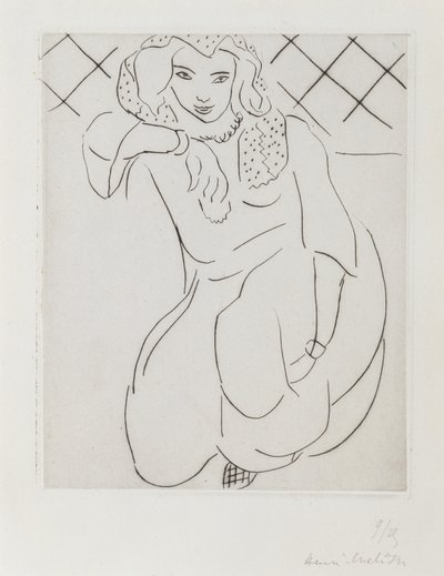 Veiled Oriental Woman Kneeling by Henri Matisse