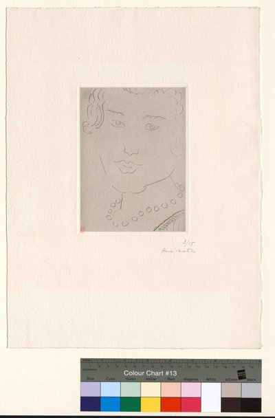 Face with Pearl Necklace by Henri Matisse