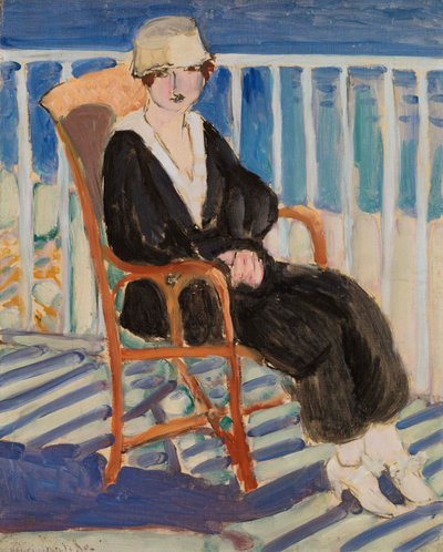 Young Girl on a Balcony over the Ocean by Henri Matisse