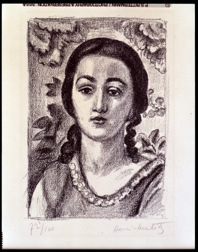 Young Girl with Brown Curls by Henri Matisse