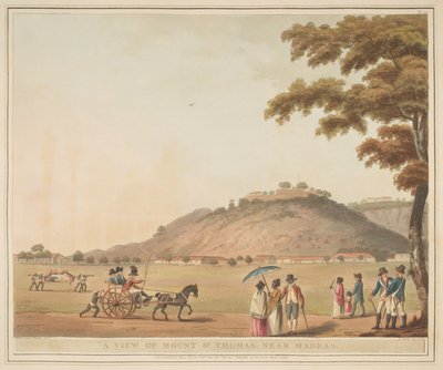 A view of Mount St. Thomas, near Madras, after James Hunter by Henri Merke