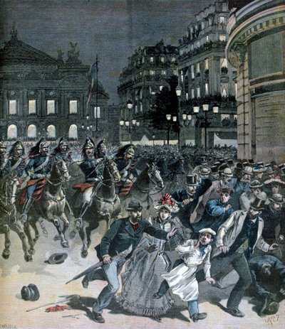 A representation of the opera Lohengrin, Place de l