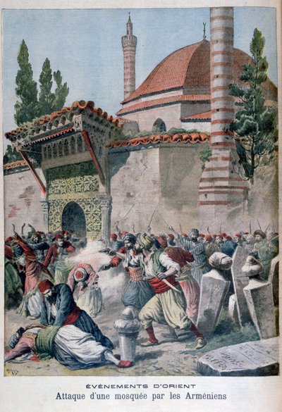 An Attack on a Mosque by Armenians, 1895 by Henri Meyer