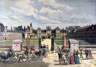 Arrival of the President of the Republic, Château de Fontainebleau, 1892 by Henri Meyer