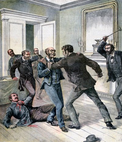 Attack in the office of the Prefecture of the Seine, Paris by Henri Meyer