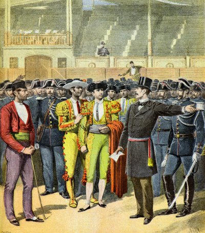 Bullfighting Banned in the South of France, 1895 by Henri Meyer