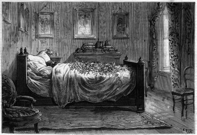 Death of Leon Gambetta (1838-1882), French Politician - The Mortuary Chamber (in 