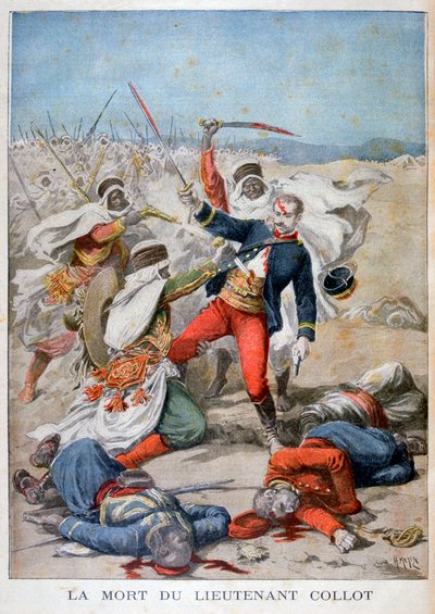Death of Lieutenant Collet, Algeria by Henri Meyer