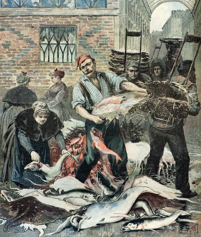 Fish Market in Paris by Henri Meyer