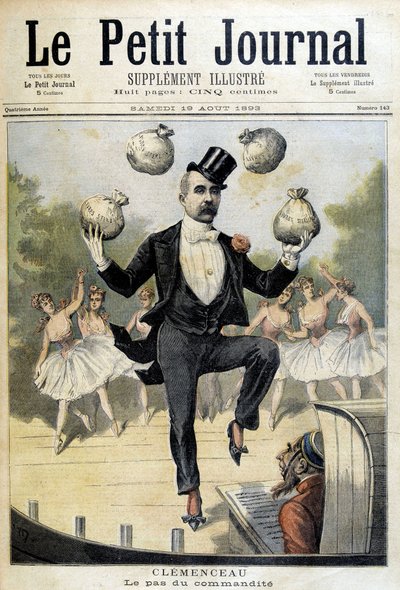 Georges Clemenceau juggling with the Pounds Sterling - in 