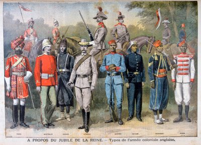 Military uniforms of the British colonial army, 1897 by Henri Meyer