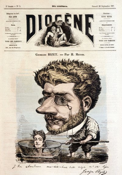 Portrait of Georges Bizet by Meyer - in 