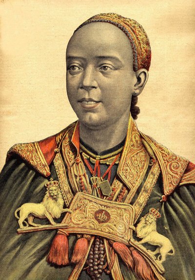 Portrait of the Empress of Abyssinia and Ethiopia Taitou by Henri Meyer