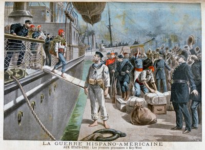 Spanish Prisoners Arriving at Key-West, Spanish-American War, 1898 by Henri Meyer