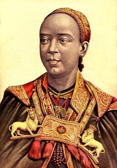 Taytu Betul, Empress Consort of Menelik II of Ethiopia by Henri Meyer