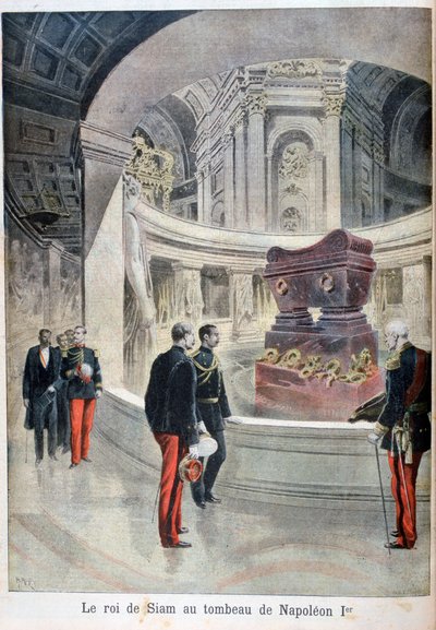 The King of Siam at the tomb of Napoleon I, Paris, 1897 by Henri Meyer