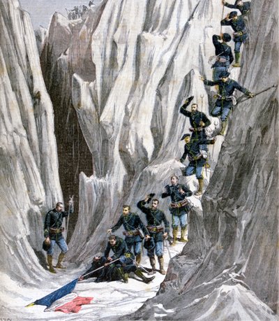 The Discovered Corpse of Lieutenant Bujon, French Alps by Henri Meyer