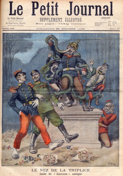 The nose of the Triplice after Laocoon. Germany, Austria, Italy, ahead of the Franco-Russian alliance in 