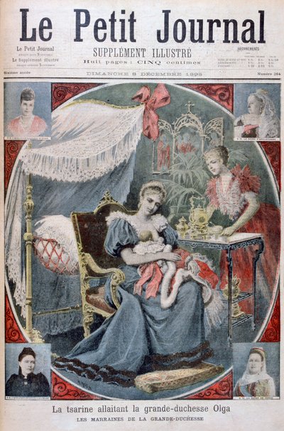 The tsarina nursing the Grand Duchess Olga of Russia, 1895 by Henri Meyer