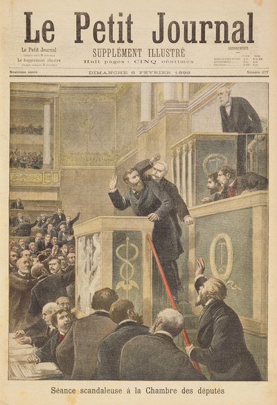 Title Page Depicting the Scandalous Meeting of the House of Deputies: Jean Jaures Attacked by Bernis During a Debate on the Dreyfus Affair by Henri Meyer